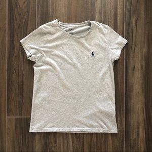 POLO RALPH LAUREN Woman's Gray Logo Casual Shirt M